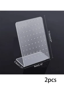 72/120 Holes Acrylic Earring Storage Display Rack, Transparent Earring Jewelry Organizer, Retail Marketing Home Storage, Back To School Essential - Multicolor - View 10