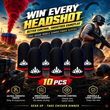 JWH Gaming Finger Gloves With Crown Pattern, Carbon Fiber, Moderate Compression/Breathable/Sweat-Resistant, Mobile/Knives Out/Mobile (10-Pack) - Multicolor - View 3