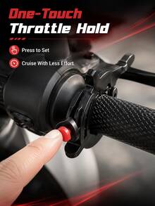Motorcycle Throttle Lock Cruise Control, Universal Throttle Assist Clip, One-Touch Quick Release Accelerator Grip Clamp, Adjustable 360° Rotating Non-Slip ABS Wrist Rest, 1PC Black Handlebar Accessory For Motorcycle Scooter Motorbike Long Rides - A - View 6