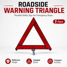 2pcs Car Triangle Warning Sign Set, Triangle Stand + Storage Box Kit, Road Warning Tool, Car Triangle Reflective Warning Sign, Car Breakdown Warning Sign, Essential Car Tool, Suitable For Various Car Models. - Multicolor - View 8