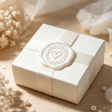 20pcs/Pack 3D Floral Heart Wax Seal Stickers, Wedding Invitation Envelope Seal Stickers, Self-Adhesive Pearl White Stickers, Suitable For Invitations, Gift Packaging, Christmas - Wreath Heart - Pearlescent White - View 8