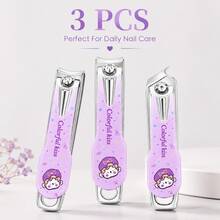 MONKIDS 3pcs Professional Precision High Carbon Steel Nail Clipper Set, Home Beauty Care Kit, Travel-Friendly, Fashion Design, Premium Precision Nail Clipper & Cuticle Set - Multicolor - View 11