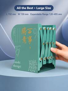 1pc Chinese Style Expandable Bookshelf, Foldable Desktop Book Organizer With Adjustable Bookends, Creative Bookshelf Stand, Suitable For Students, Middle School And High School, Office Desk Accessory, School And Office Supplies - Multiple Options Available - View 13