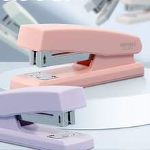Morandi Handheld Stapler, Mini Compact Stapler, Office Binding Machine, Handheld Stapler, Suitable For Students, Essential For Office Workers, Teacher Teaching Assistant, Home Daily Document Binding, Study Room Organization, Office Document Management, School Classroom Material Organization, Library Book Binding - Sets - View 1