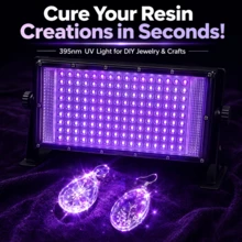 AIICRGB 140LED USB UV Resin Curing Light 395nm LED Lamp For Jewelry Making, Earrings, Pendants, Necklaces, Bracelets, Rings, Brooches, Fast Curing Epoxy Resin Jewelry Casting DIY Craft Tool - Black - View 3