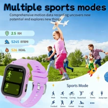 The New 1.83-Inch Touchscreen Smartwatch For Kids Features Pedometer, Alarm Clock, And Calculator Functions, A 260mAh Battery, And Is A Multi-Functional Device That Makes It The Perfect Back-To-School Gift For Your Child. - View 5