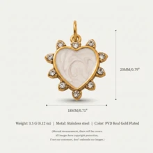 1pc New Cartoon Pendant, Exquisite Cute Style, Animal Heart Element, 18K Gold PVD Plated 316 Stainless Steel Material, Waterproof And Fade-Resistant, Suitable For DIY Creative Necklace, Bracelet, Earring, Bag Chain, Keychain, Waterproof And Sweat-Resistant, Suitable For Daily Casual Wear - Multicolor - View 9