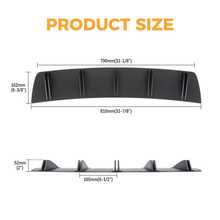 For D0dge Charger RT SRT SXT Car Rear Diffuser Shark Fins Bumper Splitter Chin Spoiler Lip Black Shunt Rear Bumper Lip - A - View 2