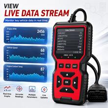 V519 Professional OBD2 Car Diagnostic Scanner Full Function Engine Fault Code Reader Real Time Data Stream I/M Readiness Test Tool - Red - View 6