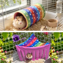 Hamster And Guinea Pig Tunnel, Small Pet Tunnel And Pipe, Soft Wool Small Animal Tunnel Tube And Mat As Well As Corner Hideout Cage Accessories, Suitable For Guinea Pigs, Rabbits, Ferrets, Chinchillas, Hedgehogs, Etc. - View 39