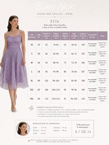 Soft Lavender Geometric Embroidered A-Line Midi Dress - 紫色 - 查看 11