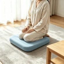 1pc Ice Silk Elastic Fabric Seat Cushion 40*40cm, Breathable Thickened Office Chair Pad, Student Stool Pad, Multi-Purpose - Multicolor - View 2
