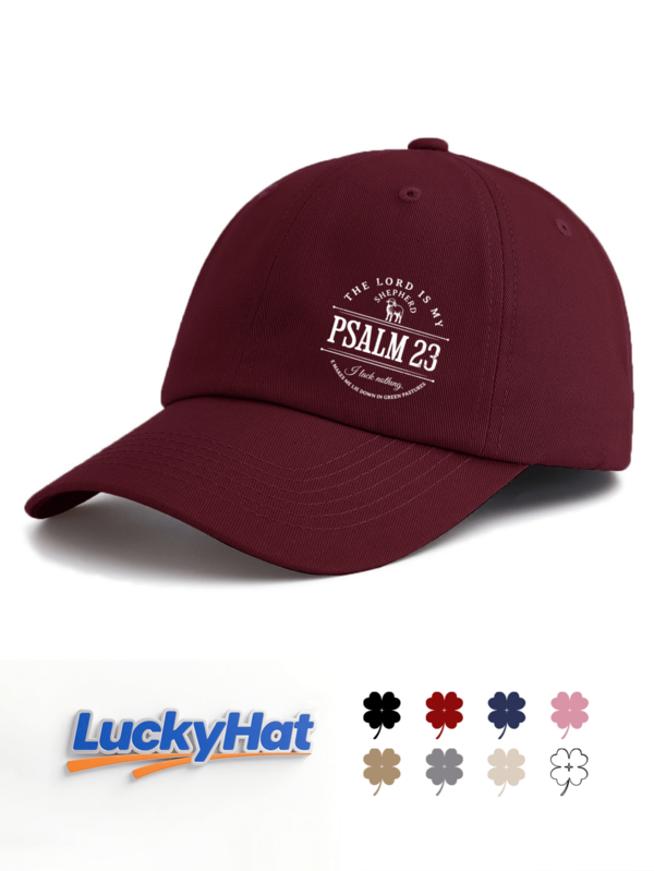 Casual Unstructured Baseball Cap With PSALM 23 Graphic, Multi-Color Christian Faith Dad Hat Unisex, Y2K Aesthetic Sun Hat, Daily Wear
