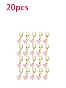 100/40/20/10件組 女款合金心形鑰匙圈套組 | 金色吊飾、卡通心形設計、感恩禮物 | 旅行鑰匙圈、旅行必備、飛機與包包掛飾、裝飾性包包配件 | 適合出遊、旅行、購物、工作、送禮、派對等 | 適合老師、女友、母親和好友 | 可客製化個性化禮物 | 聖誕禮物首選 - 紅色 - 查看 10