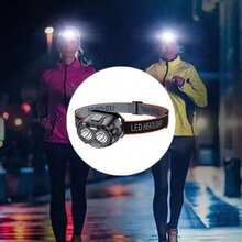 2 piezas Faros LED de alta luminosidad para camping, ángulo ajustable, 3 modos de iluminación, luz de trabajo portátil de ABS, luz nocturna recargable por USB, adecuada para pesca, senderismo, camping y mochileros - Multicolor - Ver 9