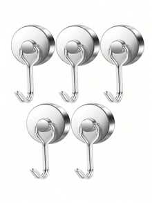1/5/10pcs Magnetic Hooks 180° Swivel Heavy Duty Magnetic Hook, Magnetic Hooks, Suitable For Boats And Home Kitchen Hooks, Storage For Various Gadgets, Punch-Free Magnetic Hooks - View 10