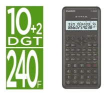Casio آلة حاسبة علمية كاسيو FX-82MSII، الإصدار الثاني، 240 وظيفة، شاشة عرض من سطرين، أسود، أصلية، مضمونة - كاسيو FX-82MSII - مشاهدة 1