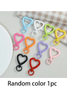 1/5/10pcs Colorful 360° Rotating Heart-Shaped Lobster Clasp Hooks, Suitable For Bags, Dog Leashes, DIY Jewelry Making Accessories, Wallets, Keychains, Clips, Pet Supplies, Outdoor Keychain Decor, Carabiners, Keychain Craft Materials - Multicolor - View 8