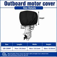 Outboard Motor Cover-6 Sizes Available, 3 Colours(Black/Grey/Blue), Heavyweight 300D Oxford Fabric, The Bottom Features A Drawstring Design, Suitable For 6-250HPoutboard Motor, Electric Outboard Motor(Only The Protective Cover) - View 15