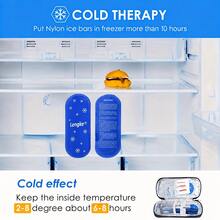 Portable Reusable Nylon Ice Packs - Suitable For Freezer, Daily Use And Outdoor Travel - Blue - View 3
