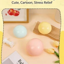 10cm Extra Large Fluid Cheese Ball Giant Squishy Mochi Toy Stress Relief, Large Slow Rebound Stress Relief Toy, Ideal Gift For Birthday, Holiday And Family Gathering. Due To Photography Reasons, There May Be Occasional Color Difference - Multicolor - View 5