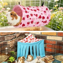 Hamster And Guinea Pig Tunnel, Small Pet Tunnel And Pipe, Soft Wool Small Animal Tunnel Tube And Mat As Well As Corner Hideout Cage Accessories, Suitable For Guinea Pigs, Rabbits, Ferrets, Chinchillas, Hedgehogs, Etc. - View 5