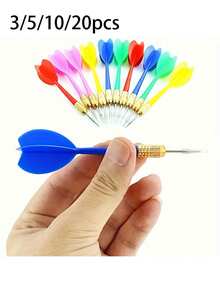 10pcs Random Color Metal Darts, Outdoor Darts Gaming Supplies - Multicolor - View 1