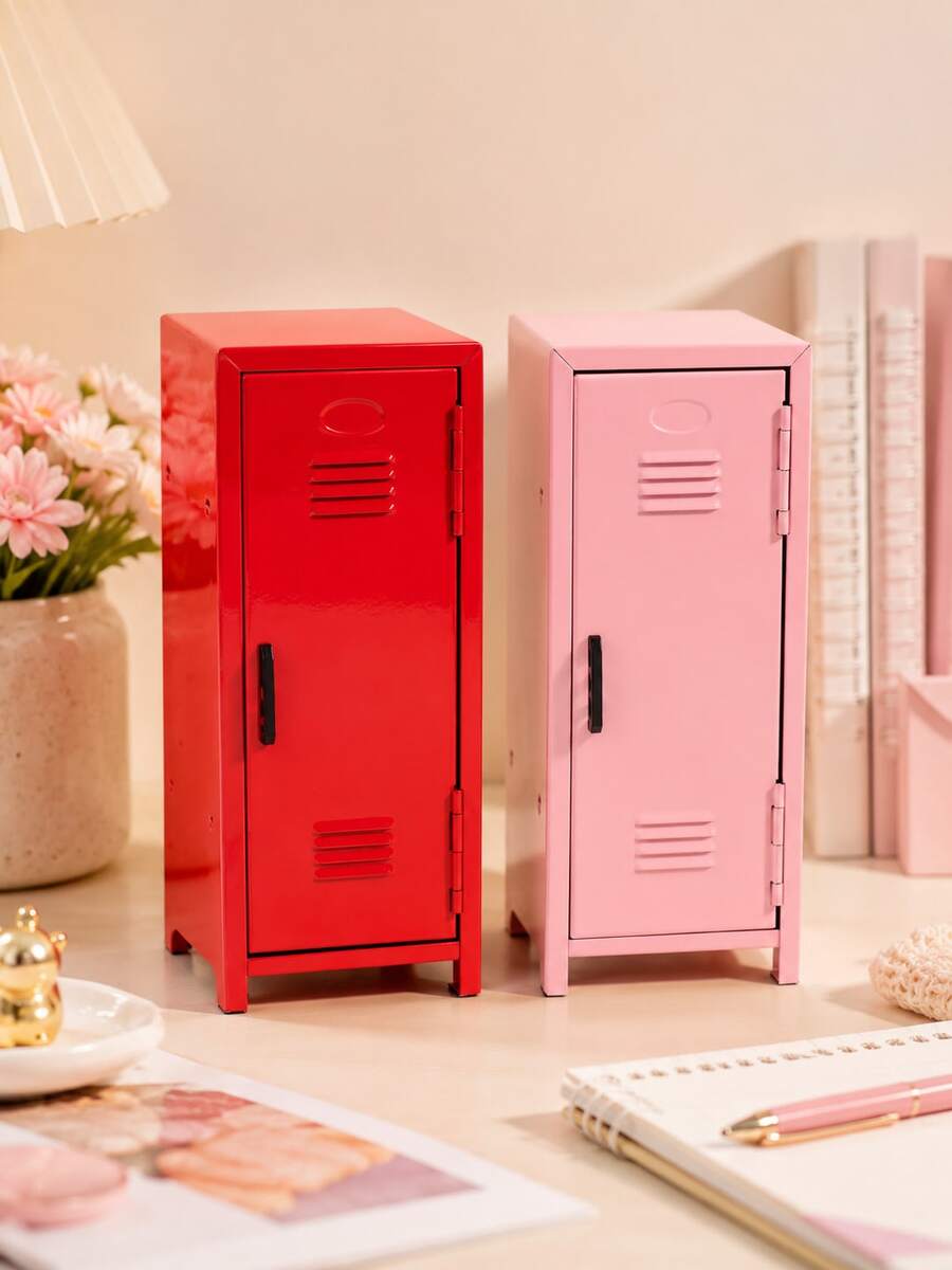 1PC Rectangular 3D Metal Money Box,Stylish Money Box For Multi-Layer Cash Storage,Metal Locker Coin Bank With Lock Desktop Storage For Coins Keys - Single Piece - View 1