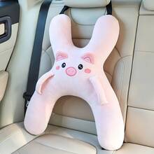 1pc Cute Cartoon Kids Car Pillow, Back Seat Sleep Neck & Waist Support, Anti-Friction Car Headrest Cushion - Multicolor - View 7