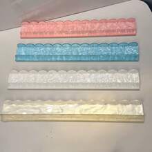 4pcs Acrylic Tortoise Shell Mahjong Rack Set With Magnetic Push Rod, 17.5 Inch/20 Inch Acrylic Mahjong Rack Tile Holder, Acrylic Mahjong Accessories, Suitable For All Tile Sets - Pink - View 5