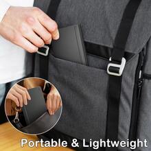 AKKHOO Keyboard Nirkabel Lipat Ganda Portabel, Desain Ultra Tipis, Ringan & Ringkas, Kompatibel dengan Sistem Android, Windows, dan iOS - Hitam - View 9