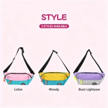 Mesuca Outdoor Storage Waist Crossbody Bag Disney Cartoon Toy Story Character Style Three Sets Of Color Block Matching Options Multi Compartment Zipper Pocket Adjustable Strap Lightweight For Walking Shopping Travel Small Item Organizer 1 Pack - Multicolor - View 4