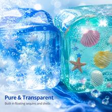 2pcs Transparent Square Squeeze Toy Set, Snowflake & Shell Design, Soft Stress Relief Building Blocks, Healing Hand Fidget Toys For Adults And Kids To Relieve Anxiety - Multi-color 2pc Set - View 3
