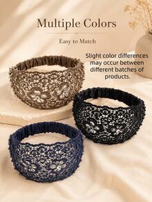 Handgefertigtes Haarband mit Cut Out Pflaumenblüten-Design, Vintage-Braun-Finish, atmungsaktives Spitzen-Haaraccessoire, geeignet für modische Frauen, perfekt für Date-Night und Event-Styling, eleganter Boho-Stil - A - Übersicht 5