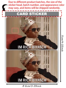 1/2/4pcs Crown Rich Style Credit Card Stickers, Hip-Hop Style PVC Material Anti-Fingerprint Durable Scratch-Resistant Wear-Resistant, Suitable For Men, Women, Couples, Small Chip Cards, Bank Cards, Credit Cards, Transportation Cards, Student Campus Cards DIY - Multicolor - View 14