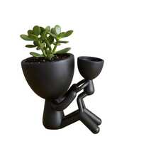3D Printed Mother And Child Statue Art Planter Home Decor Modern Minimalist For Plant Lovers - 1pcs - View 3