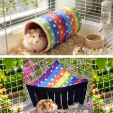 Hamster And Guinea Pig Tunnel, Small Pet Tunnel And Pipe, Soft Wool Small Animal Tunnel Tube And Mat As Well As Corner Hideout Cage Accessories, Suitable For Guinea Pigs, Rabbits, Ferrets, Chinchillas, Hedgehogs, Etc. - View 48