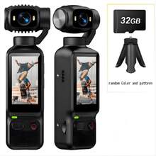 4K HD Video Recording Pocket Camera - 1800mAh Battery, 180° Rotating 1.9-Inch Screen, Webcam, USB-C Charging Port, 32G Memory Card, Mini Audio-Video Compact Camera, Outdoor Sports Camera, Suitable For Outdoor Sports, Cycling, Travel And Other Scenes - View 2
