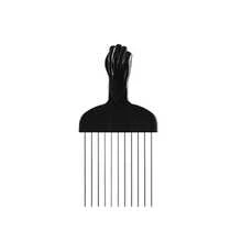 2pcs Styling Comb Set With Steel Needle And Double Ended Comb, African Styling Comb, Curling Comb, Suitable For Hair Styling - Black - View 5