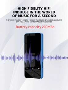 Metallic Mini MP3 Player, Lossless Music Player, Supports MP4 Recording, External Playback (Storage Card Sold Separately) - Multicolor - View 5