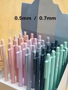10pcs/Set Morandi Colorful Mechanical Pencils, 0.5mm/0.7mm Lead, Solid Color Minimalist Design, Plastic Mechanical Pencils, Student And Office Supplies, Back To School Essentials - Colored Mechanical Pencil - View 1