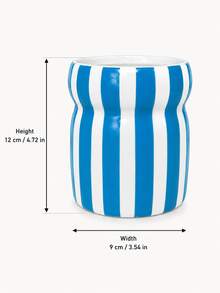 1pc Colorful Striped Kitchen Utensil Holder, Wavy Design Cutlery Organizer Box, Suitable For Spoons, Forks And Chopsticks, Multi-Functional Countertop Storage Cup, Modern Home Decor And Housewarming Gift - Multicolor - View 6