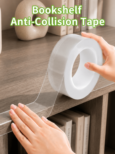 1pc Single-Sided Transparent Nano Tape, Invisible Table Corner Anti-Collision Strip, Baby Safety Furniture Edge Guard, Easy To Cut With No Residue
