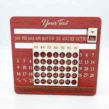 Nuevo Calendario Perpetuo de Madera Calendario de Escritorio Mensual Decoración - Multicolor - Ver 15