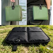 1pc Random Foldable Seat Cushion, Portable Fabric Outdoor Mat For Picnic, Camping, Hiking, With Hook For Easy Carrying, Cute Small Gift For Birthday, Wedding And Other Celebrations - Multicolor - View 4