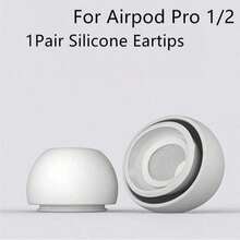 Ujung Earbud Silikon Lembut Putih Kompatibel Apple Pro 1/2 (2 buah/paket), Dengan Jaring Debu, Bahan Silikon Lembut, Pas Sempurna untuk Saluran Telinga, Lebih Nyaman Dipakai. Tersedia Ukuran L, M, S, XS. - Putih - View 14