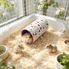 Hamster And Guinea Pig Tunnel, Small Pet Tunnel And Pipe, Soft Wool Small Animal Tunnel Tube And Mat As Well As Corner Hideout Cage Accessories, Suitable For Guinea Pigs, Rabbits, Ferrets, Chinchillas, Hedgehogs, Etc. - View 7