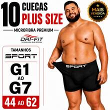 Cuecas boxer masculinas plus size em microfibra com tecido de elasticidade média, modelagem esportiva confortável e tecnologia  que absorve a umidade. - Multicolorido - Visão 1