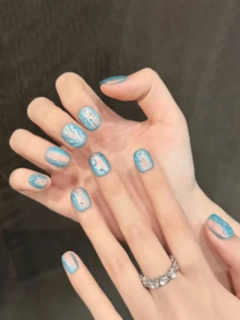 Y2K 海洋龍極光全息美甲粉，霓虹藍紫色極光交叉偏振美甲油，月光鏡面效果美甲色粉，DIY 夏季婚禮度假美甲裝飾配件 - 彩色 - 查看 5