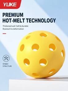 Yuke 4 Pickleballs, Durable Outdoor Sports Balls, High Bounce Performance, Lightweight Perforated Plastic Balls, Suitable For Pickleball Training, Practice Matches And Backyard Entertainment - Multicolor - View 6